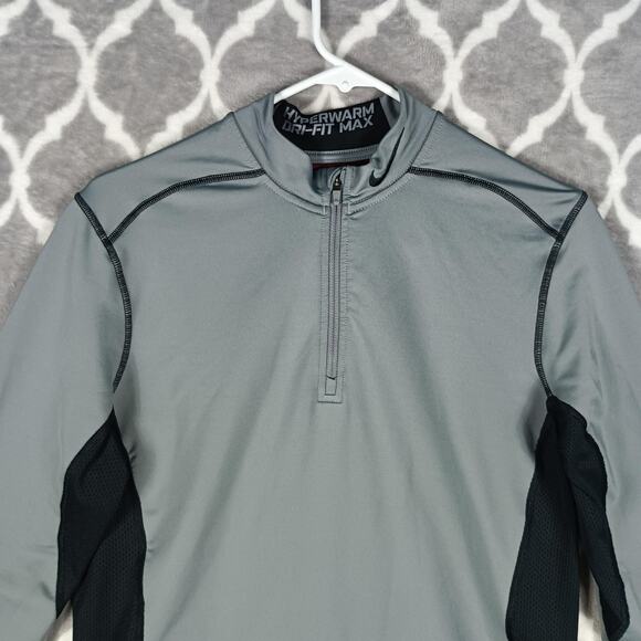 Nike Pro Combat Hyperwarm Dri-FIT Max Pullover Mens Medium 1/4 Zip Base Layer - Picture 8 of 11